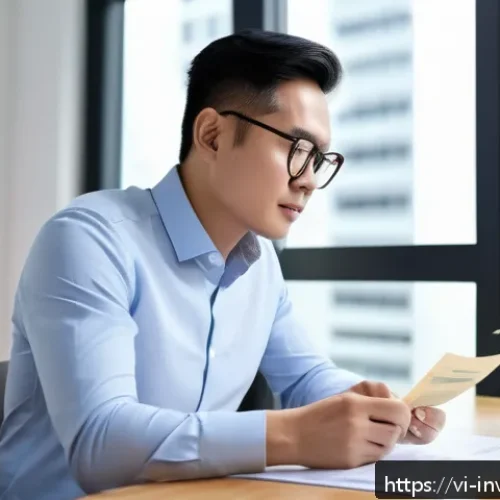 Home 30 PP 대출 투자 후 자산 관리 팁 - A modern Vietnamese investor at a sleek desk in a bright home office, carefully comparing loan docum...