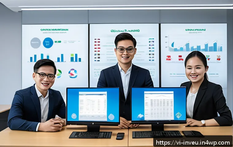 PP 대출 투자 시장의 성장 가능성 - A modern Vietnamese fintech office scene showing a diverse team of young professionals collaborating...